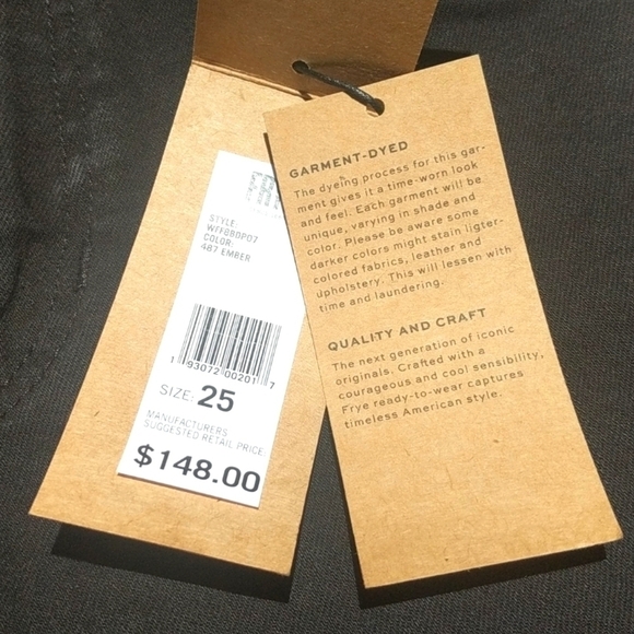 Frye Addie Classic Mid Rise Fitted Skinny Jeans Black Ember Size 25 - Picture 9 of 16